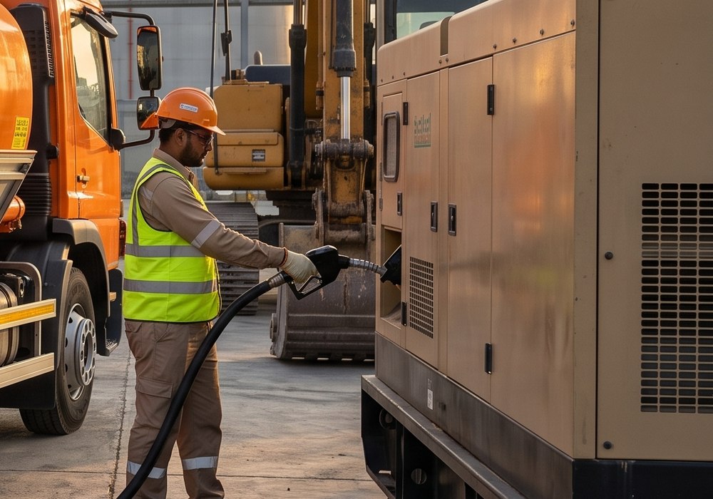 SMT diesel bowser refuelling on site
